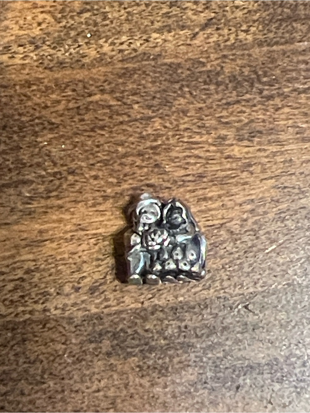 Vintage Silver-Tone Charm Pendant - wedding couple with bouquet from Pandora